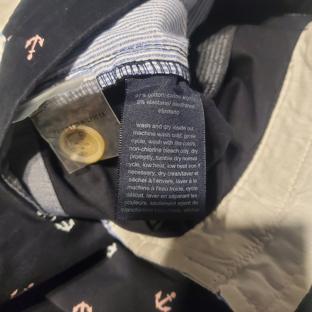 💥SOLD💥 Tommy Hilfiger Women’s Pants Navy Anchors Print Chino Sz 12 - Picture 10 of 12